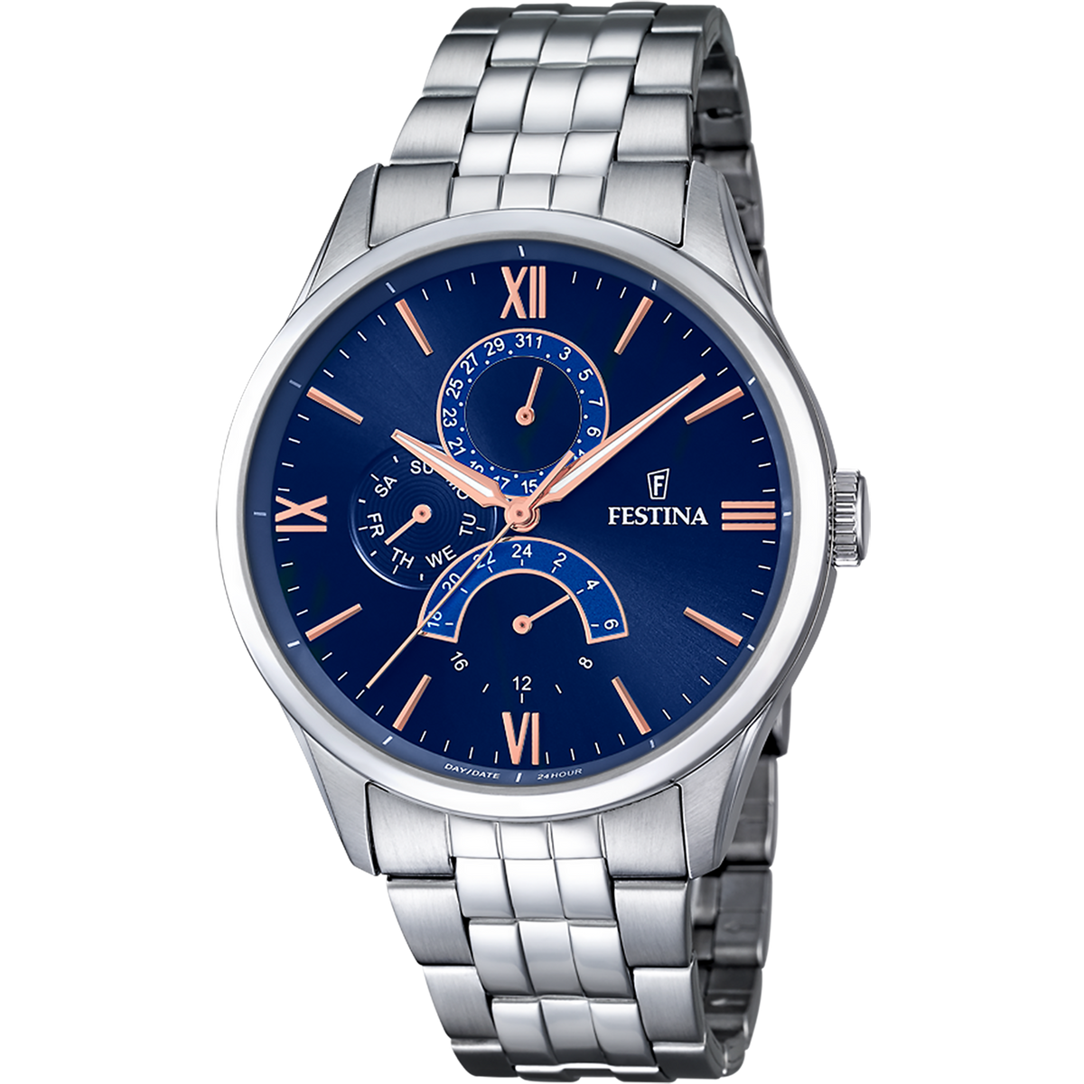 Orologio da uomo Festina multifunzione, quarzo quadrante azzurro, 43mm - F16822/3