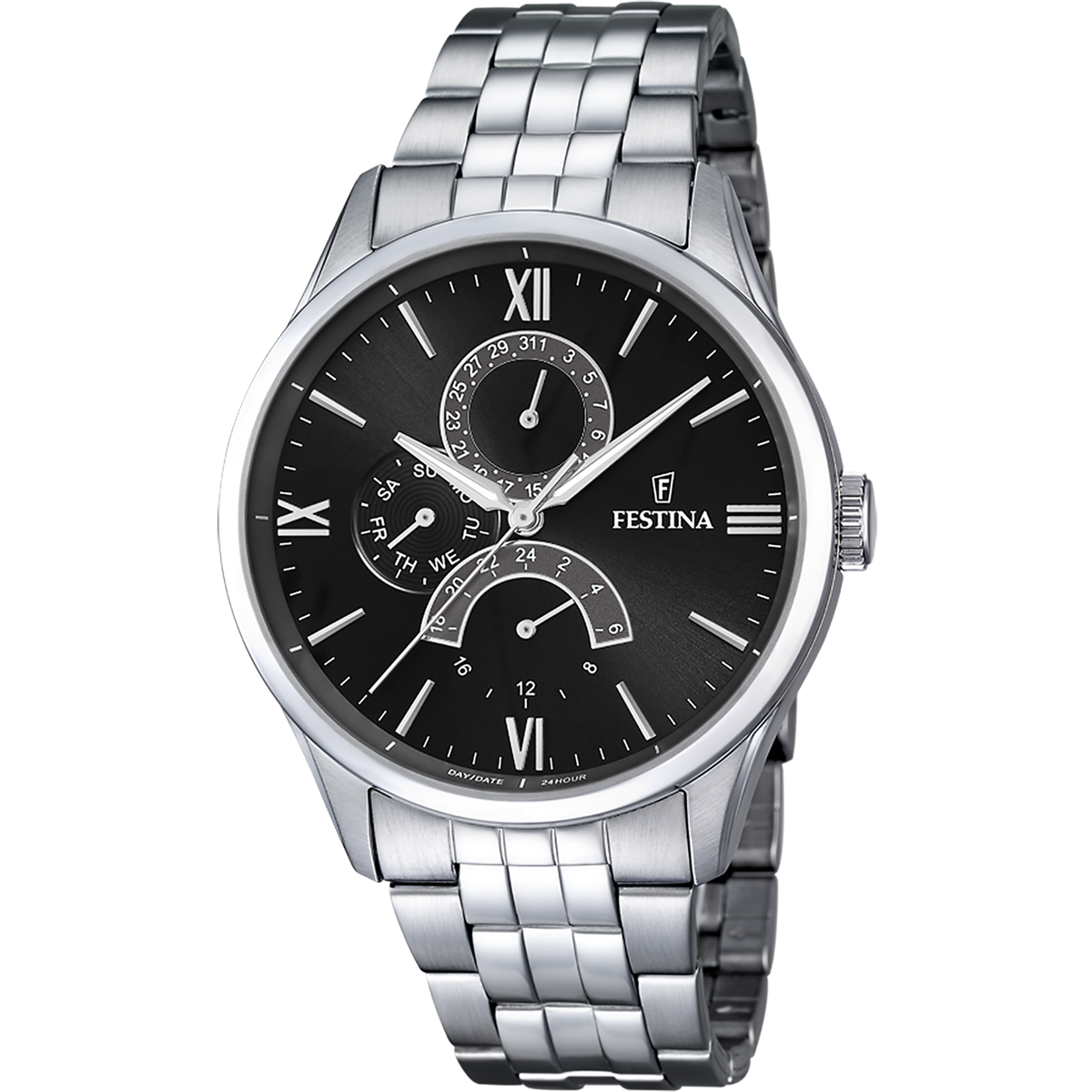 Orologio da uomo Festina multifunzione, quarzo quadrante nero, 43mm - F16822/4