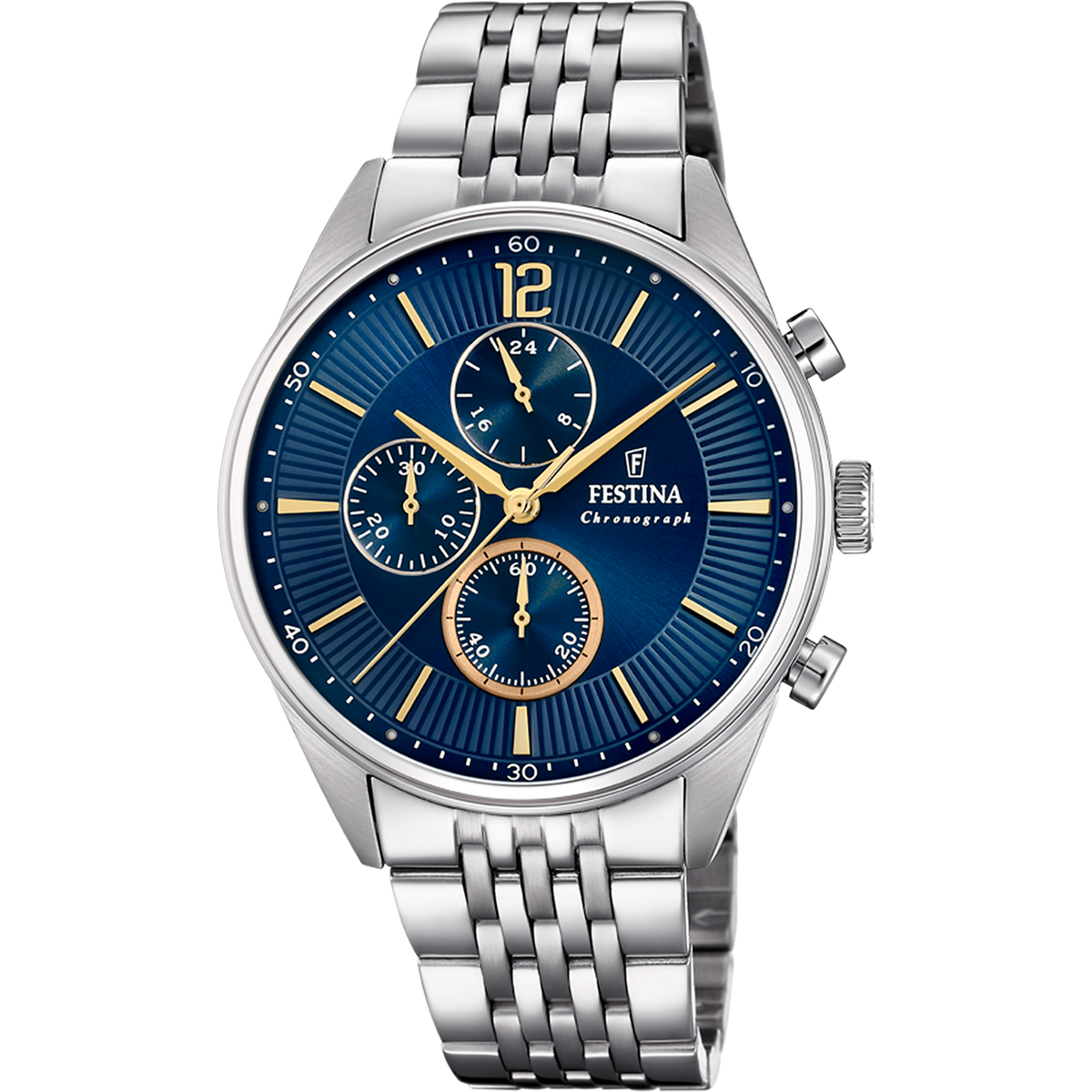 Orologio da uomo Festina Timeless Chronograph, quarzo quadrante blu, 41.5mm - F20285/3