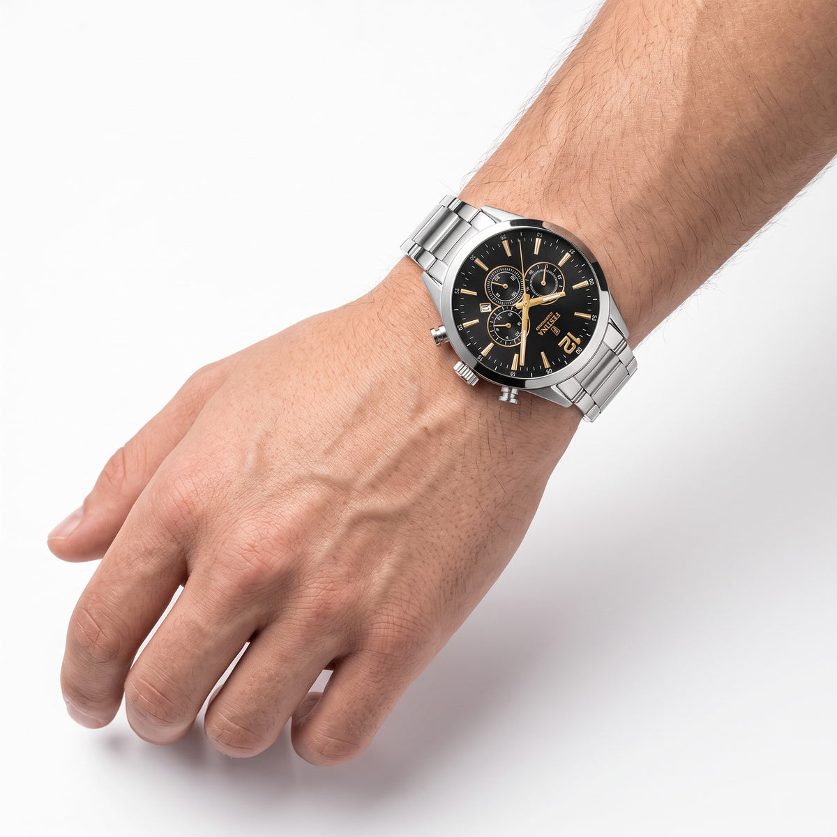 Orologio da uomo Festina Timeless Chronograph, quarzo quadrante nero, 43.5mm - F20343/4