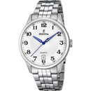 Orologio da uomo Festina Classics, quarzo quadrante bianco, 43mm - F20425/1