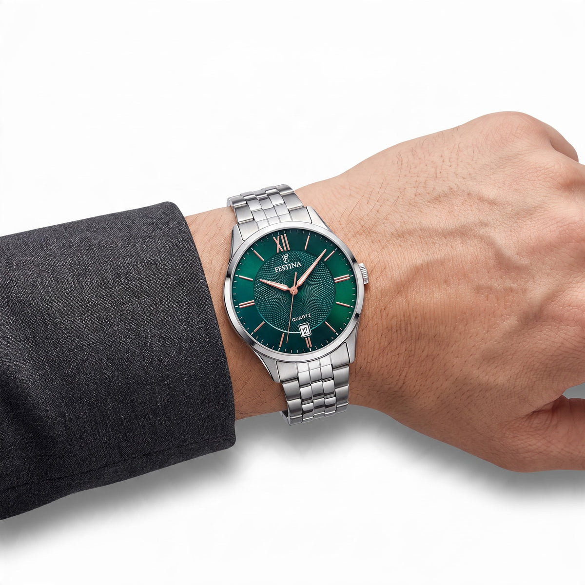 Orologio da uomo Festina Classics, quarzo quadrante verde smeraldo, 43mm - F20425/7