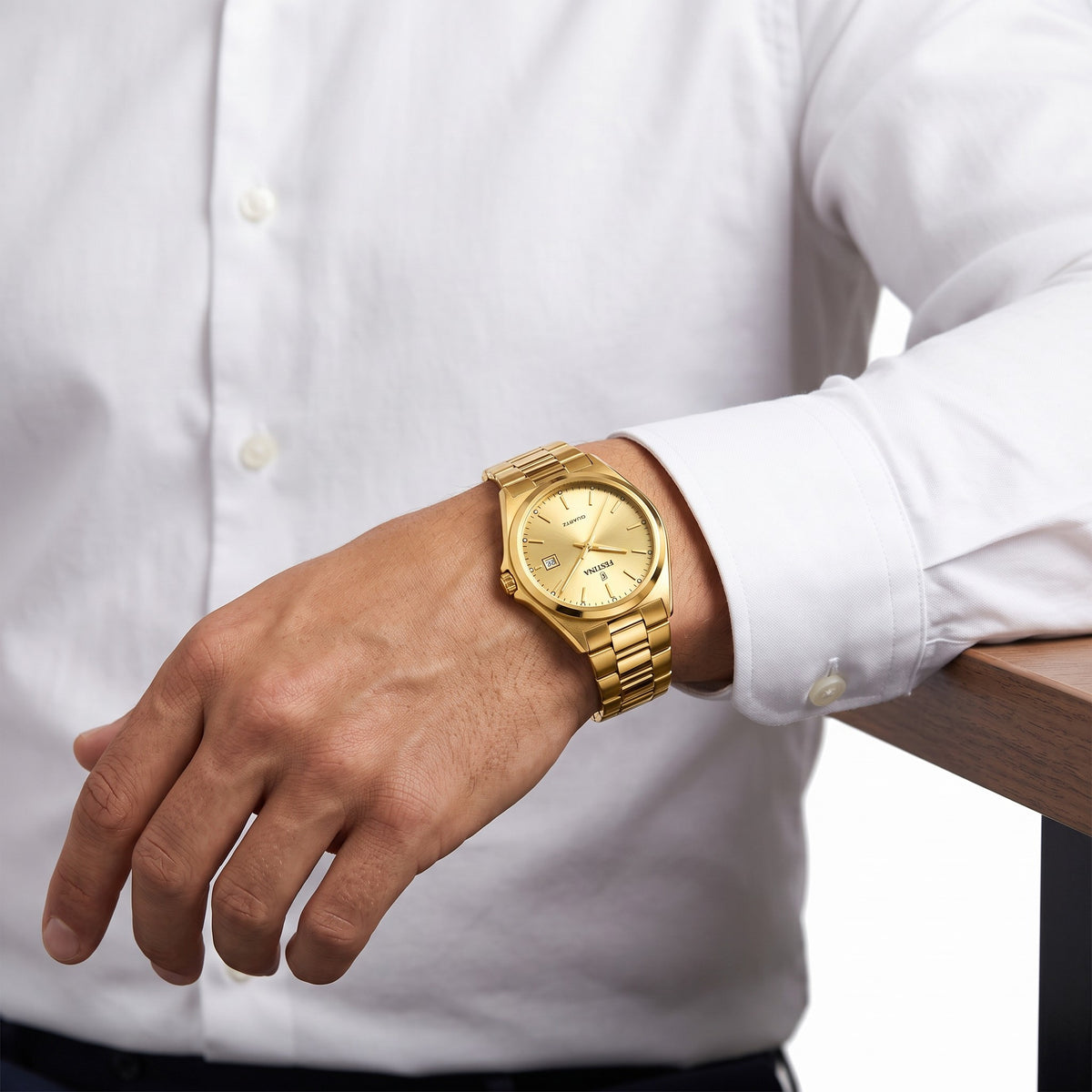 Orologio da uomo Festina Classics, quarzo quadrante color oro, 40mm - F20555/3