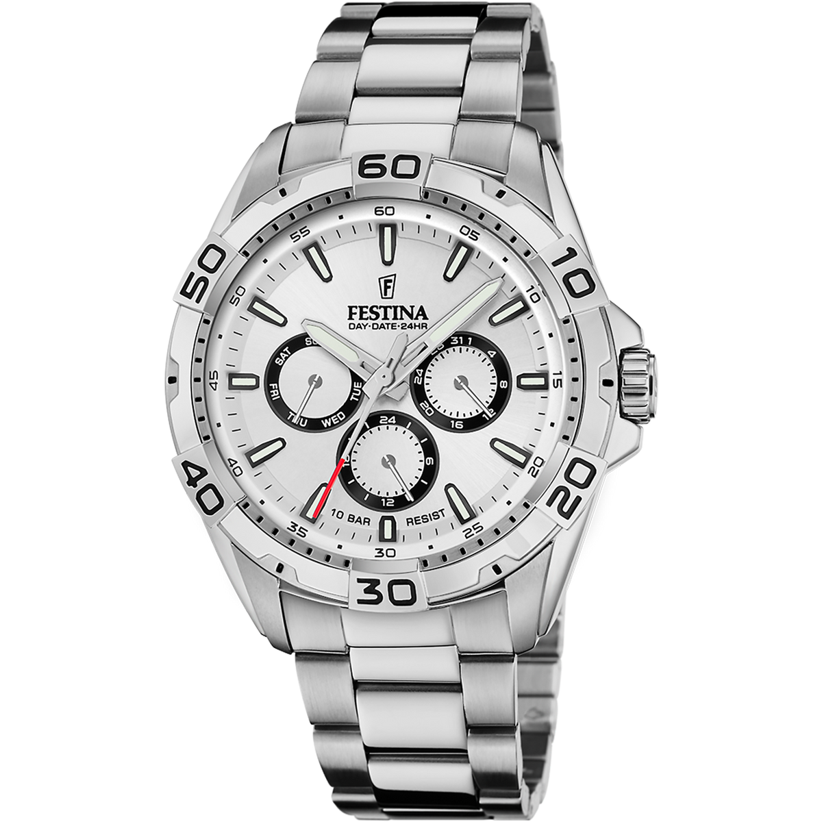 Orologio da uomo Festina multifunzione, quarzo quadrante bianco, 45mm - F20623/1