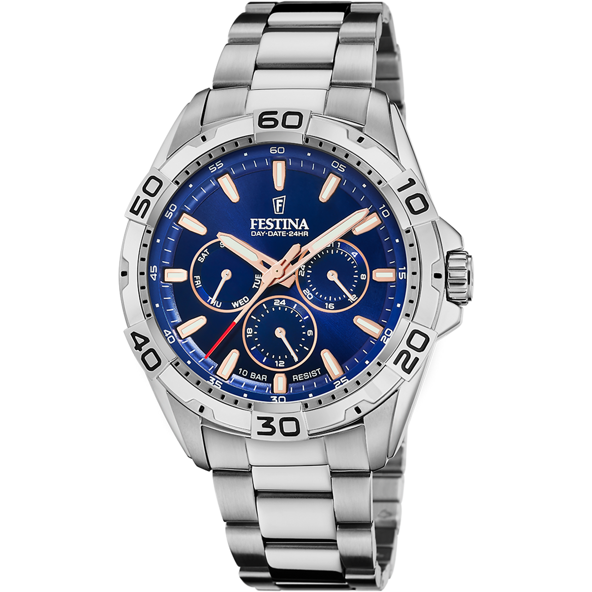 Orologio da uomo Festina multifunzione, quarzo quadrante blu, 45mm - F20623/2