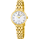 Orologio da donna Festina Mademoiselle, bracciale PVD oro e quadrante bianco, movimento quarzo, 28.5mm - F20745/1