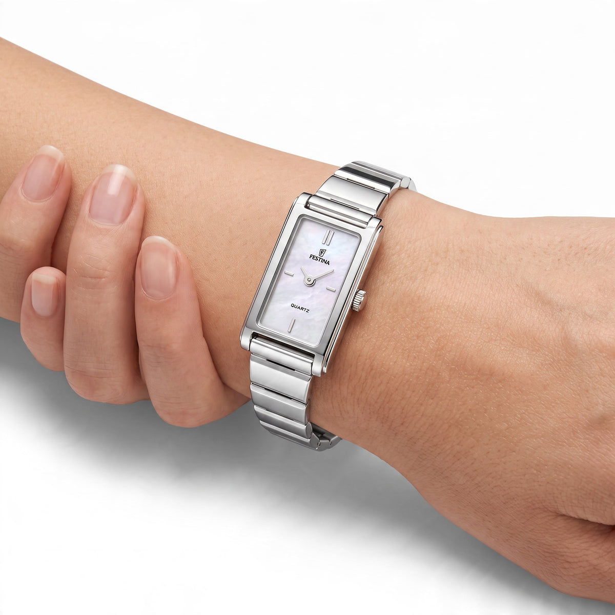 Orologio da donna Festina Mademoiselle, total white, quarzo quadrante rettangolare, 17mm - F20767/1