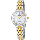 Orologio da donna Festina Mademoiselle, beige cinghia acciaio inossidabile, bracciale bicolor, quarzo quadrante madreperla, 28.5mm - F20792/1