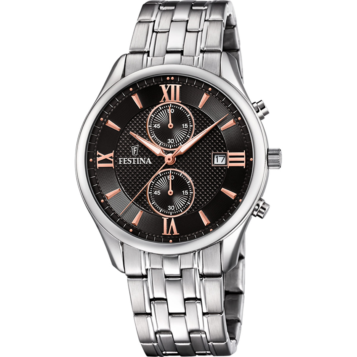 Orologio da uomo Festina Timeless Chronograph, quarzo quadrante nero, 42mm - F6854/7