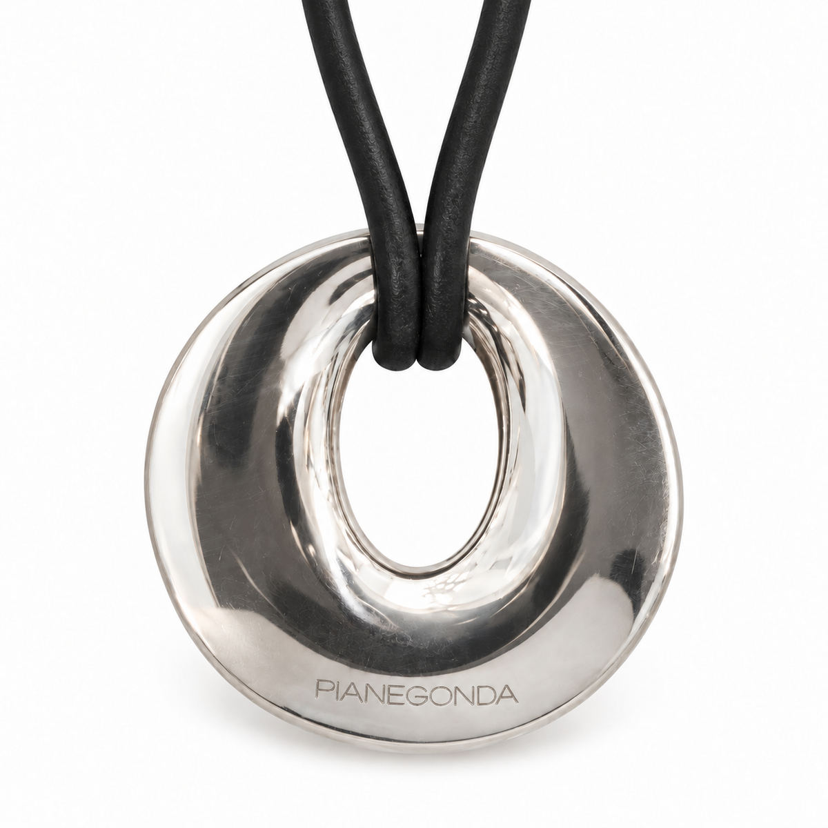 Girocollo Pianegonda in argento con cordino in caucciù - CA010315