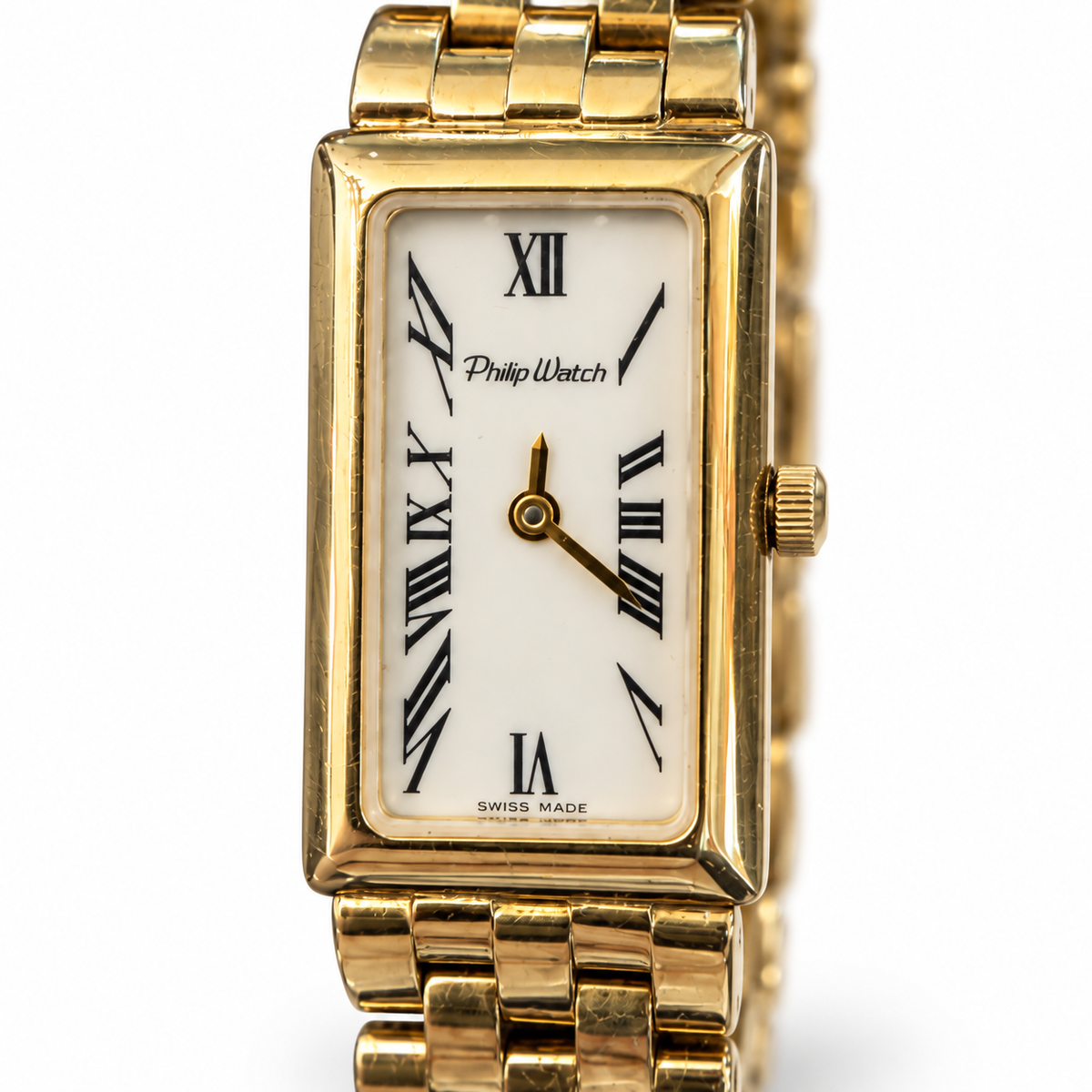 Orologio Philip Watch donna in oro giallo 18kt, 15x25mm, movimento quarzo, NOS - 8053557831