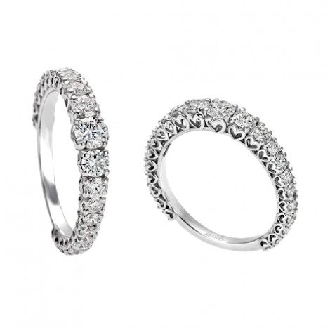 Recarlo ring in white gold and diamonds - Scaled ring, 1.01ct - R01MS747/100
