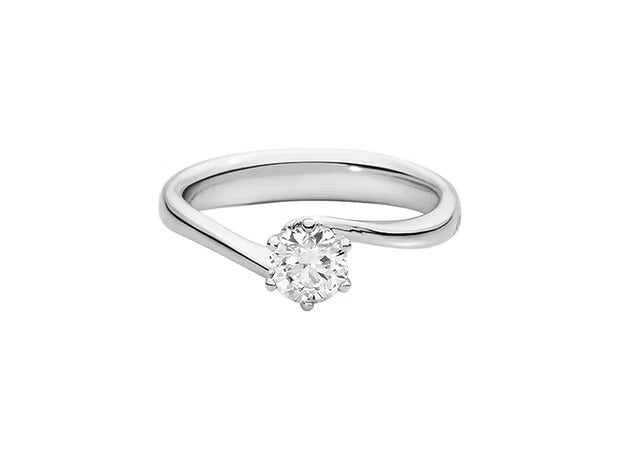 SOLITARIO RECARLO, COLLEZIONE ANNIVERSARY, IN ORO BIANCO 18KT E DIAMANTI, 0.51ct - R01SO028/051