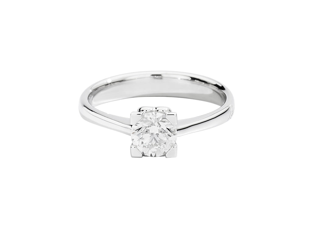 SOLITARIO RECARLO, COLLEZIONE ANNIVERSARY, IN ORO BIANCO 18KT E DIAMANTI, 0.31ct - R01SO030/031
