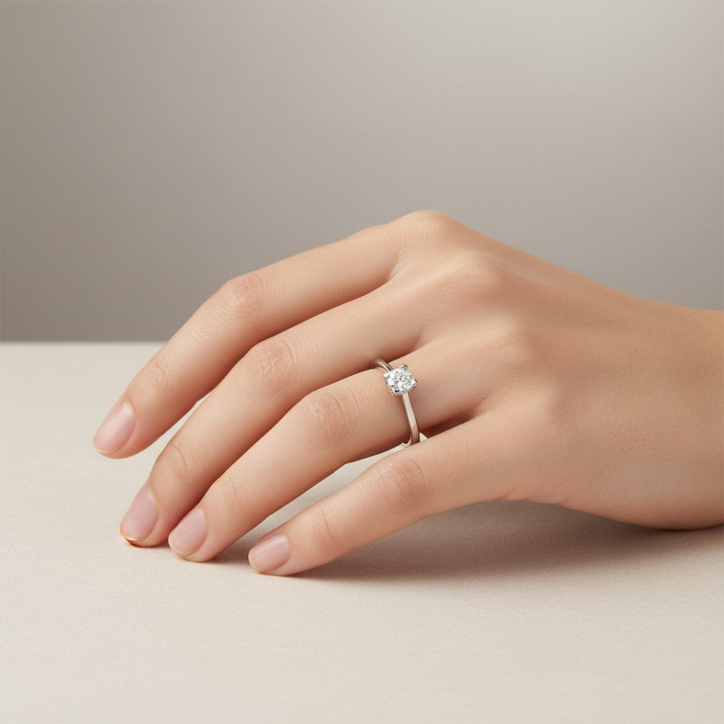 SOLITARIO RECARLO, COLLEZIONE ANNIVERSARY, IN ORO BIANCO 18KT E DIAMANTI, 0.31ct - R01SO030/031