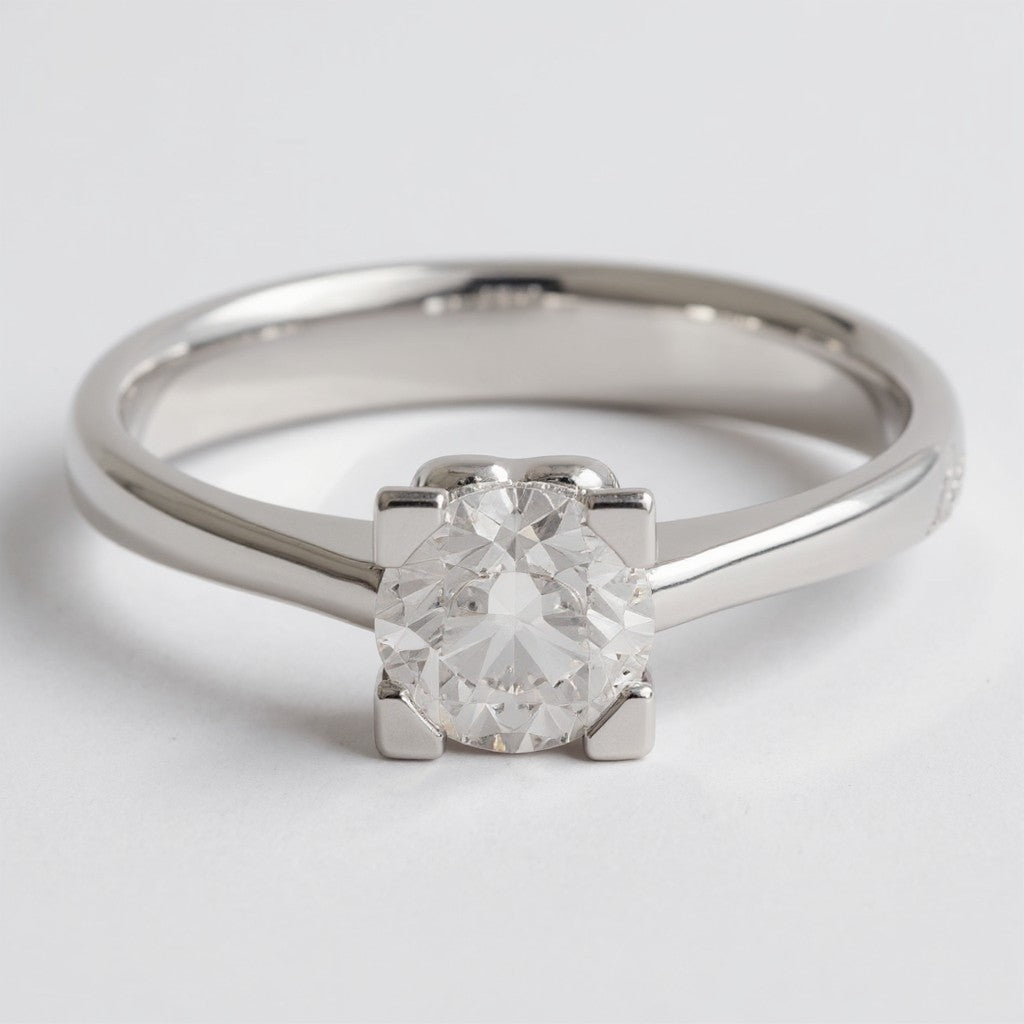 SOLITARIO RECARLO, COLLEZIONE ANNIVERSARY, IN ORO BIANCO 18KT E DIAMANTI, 0.31ct - R01SO030/031