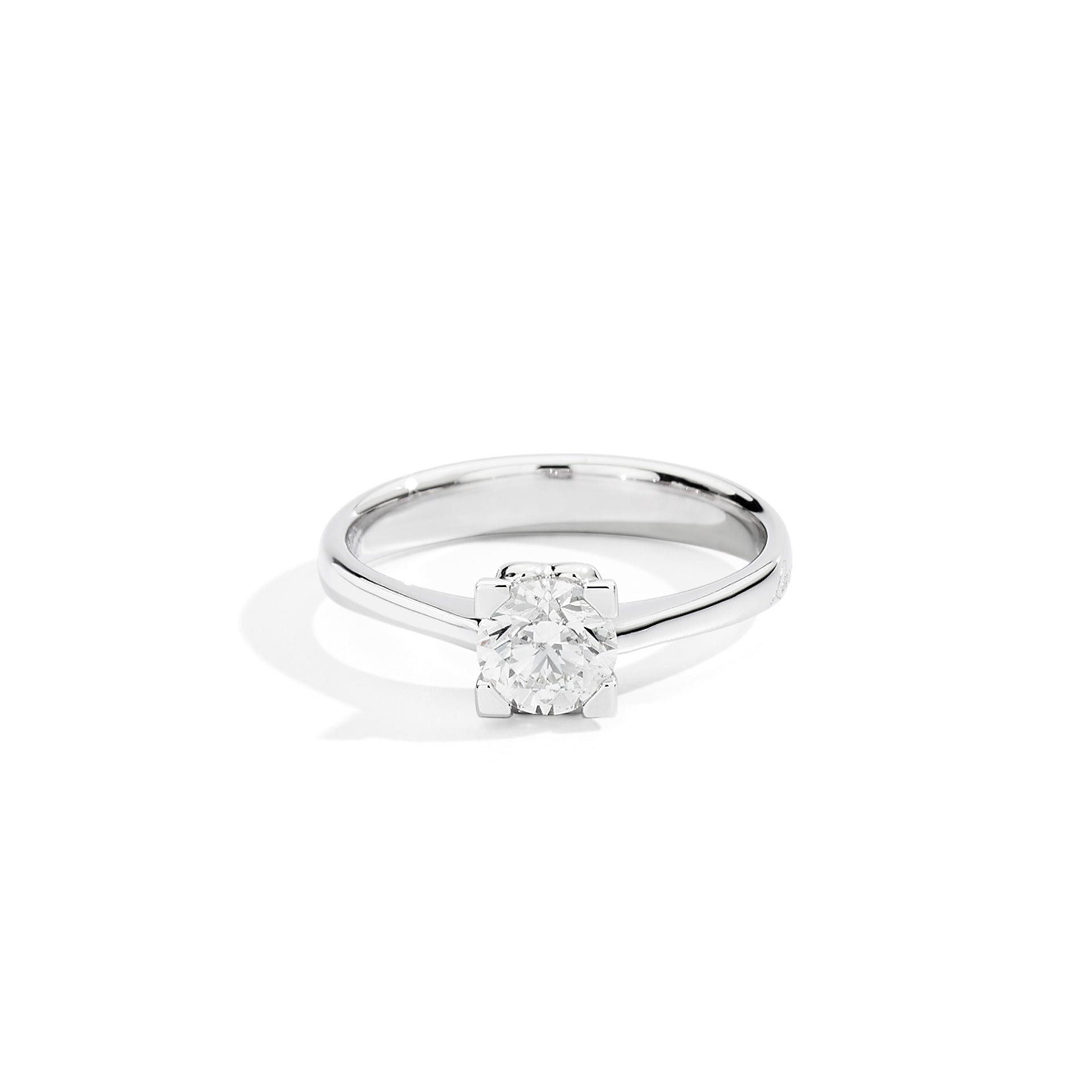 ANELLO SOLITARIO RECARLO, COLLEZIONE ANNIVERSARY, IN ORO BIANCO 18KT E DIAMANTI, 0.10ct - R01SO030/010