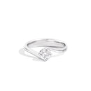 Solitaire ring Anniversary collection, white gold and diamonds, 0.06ct - R01SO195/006