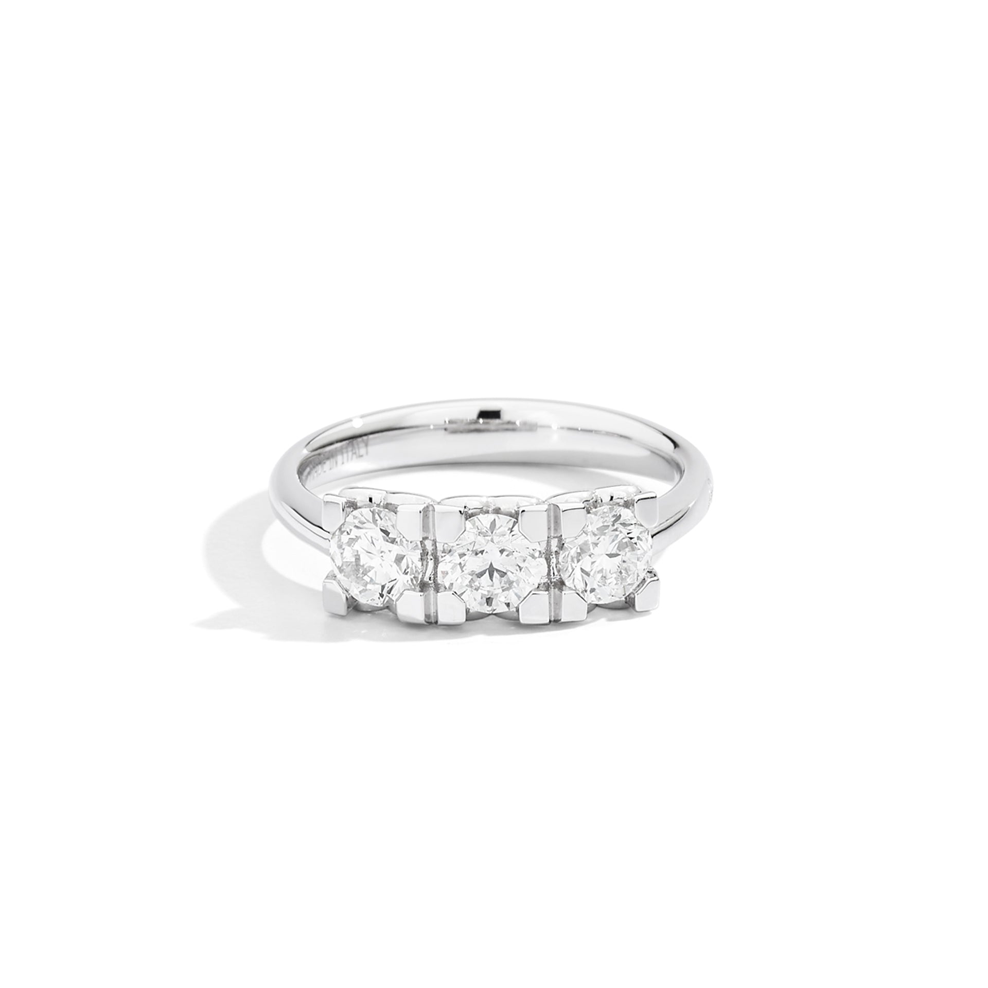 Anello Recarlo Trilogy in oro bianco 18kt e diamanti, 0.24ct - R01TY030/025