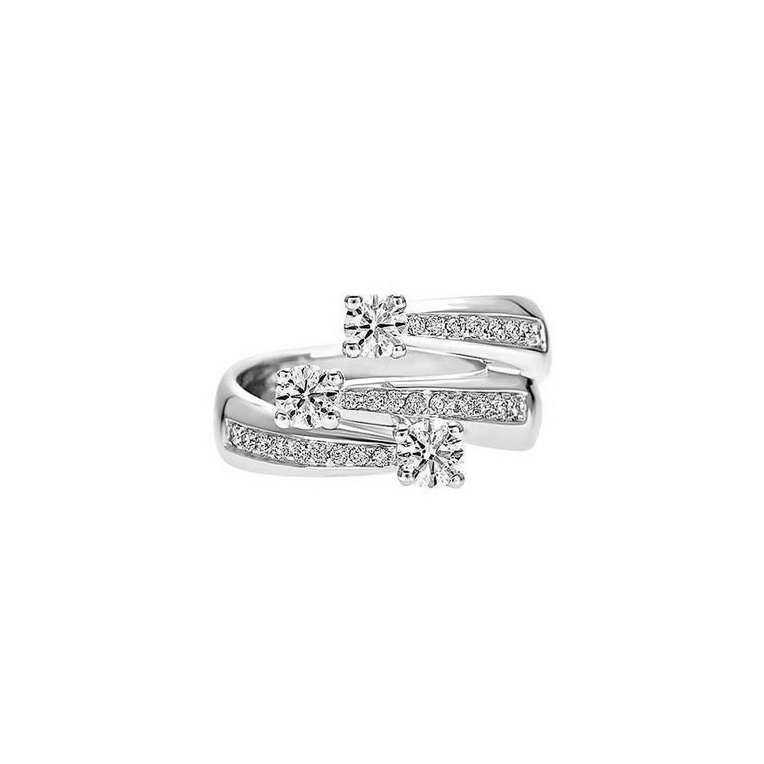 Recarlo trilogy ring in white gold with diamonds, Eternity Collection, 0.63ct - R02TC679/065
