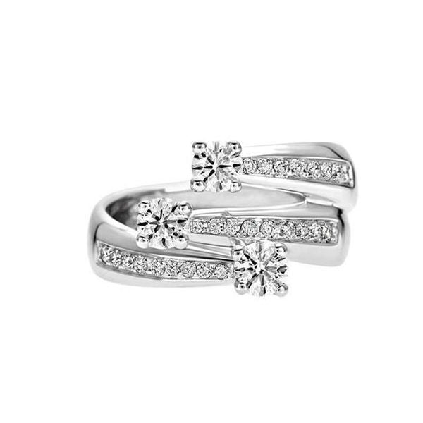 Trilogy Ring in White Gold and Diamonds, Eternity Collection, 0.63ct - R02TC679/065