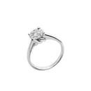 Anello Solitario Recarlo in oro bianco e mosaico di diamanti, Nodo D'Amore, 0.20ct - R04SO001/020