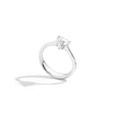 White gold solitaire ring with heart-shaped diamond, 0.38ct - R67SO012/037