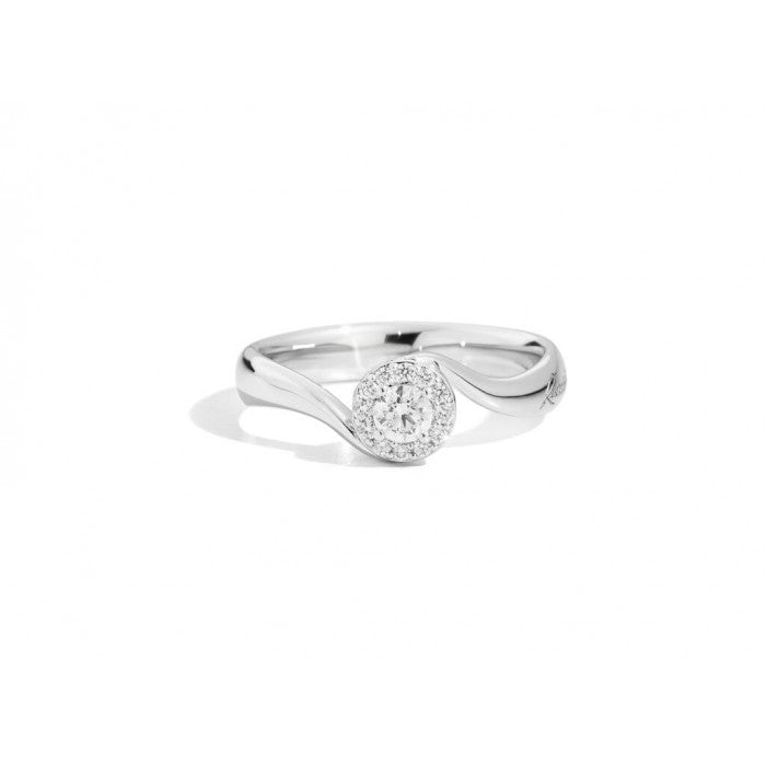 Solitaire ring in white gold and diamonds, 0.35ct - R69SC001/035