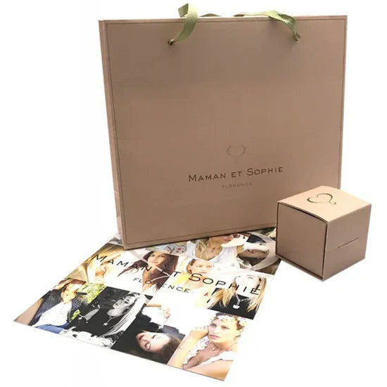 BRACCIALE MAMAN ET SOPHIE ORO 18KT CUORE NUDO BLU - BRCUNTB
