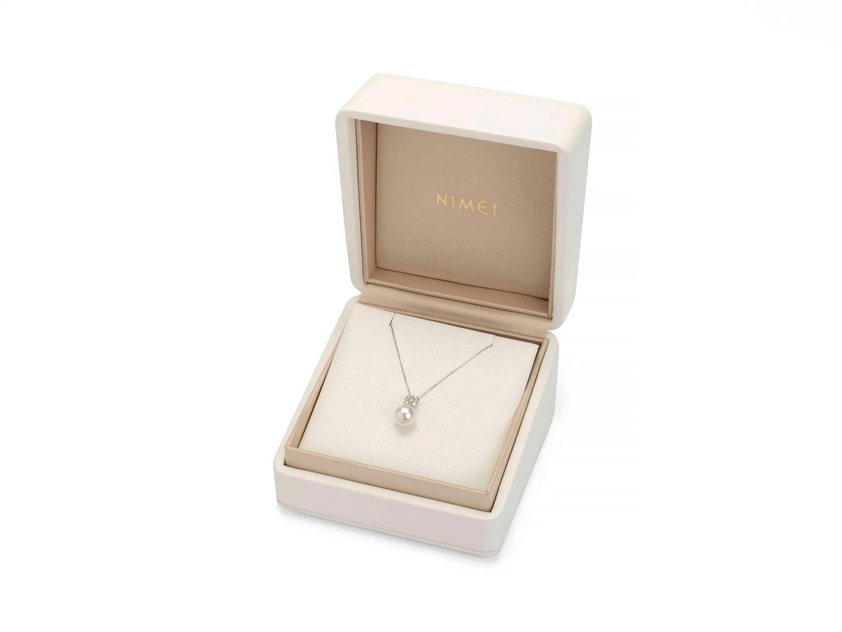 Nimei Orecchini di perle gemelle Akoya Antiqua Special Selection 7-7.5mm in oro bianco 18 kt - PAA775BN