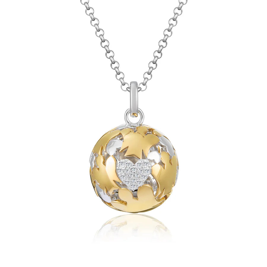 COLLANA CHIAMA ANGELI ROBERTO GIANNOTTI IN ARGENTO E CUORE CON ZIRCONI - SFA142