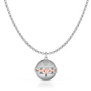 COLLANA ROBERTO GIANNOTTI Chiama Angeli in argento con zirconi e Angelo rosato - SFA168