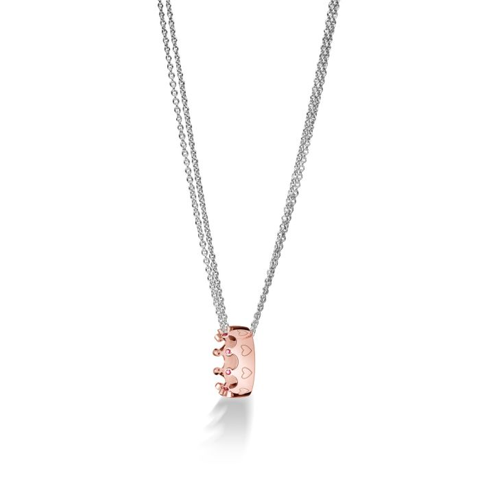 LOVETTO - GHIERA ARGENTO PLACCATO ORO ROSA CON SWAROVSKI - SNM023-R