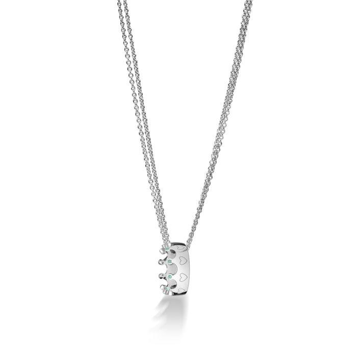 LOVETTO -  GHIERA ARGENTO CON SWAROVSKI - SNM023-S