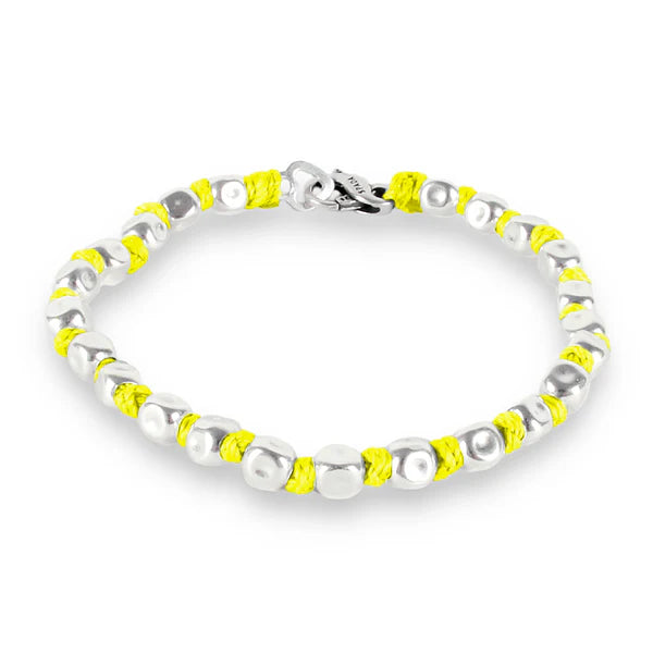 BRACELET ORIGINAL ÉCRASÉ - COULEURS DE FILS : FUCHSIA, ROSE, BLEU CHINE, JAUNE FLUO, TURQUOISE, BLEU GRIS CLAIR - SPBR03