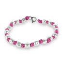 Bracciale Spadarella in argento pepite, DA DONNA, color fucsia scuro - SPBR349-fucsia scuro