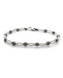Bracelet made with silver and hematite rings - SPBR487