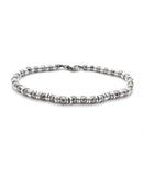 Bracelet made with silver and hematite rings - SPBR493