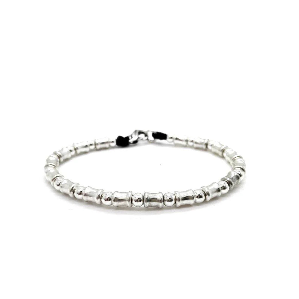 Bracciale Spadarella in argento con sfere 4mm, da uomo - SPBR501