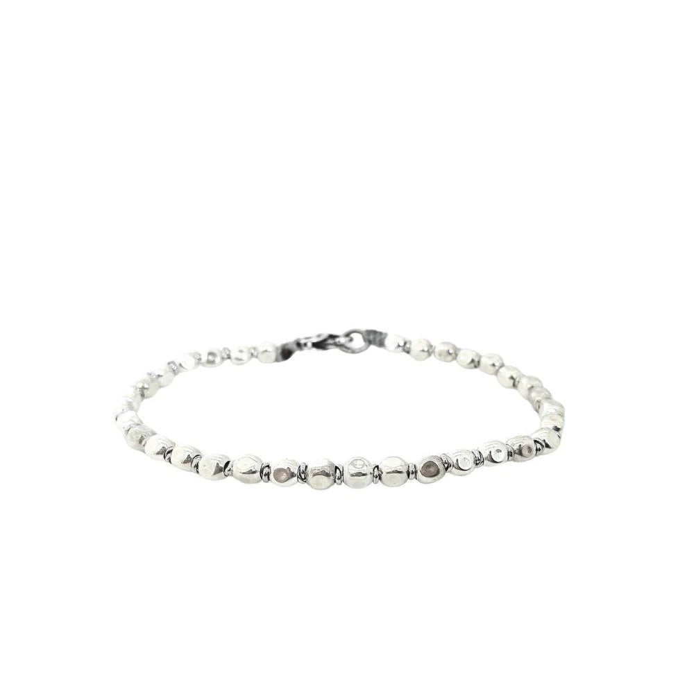 Bracciale Spadarella in argento pepite e anellini - SPBR550