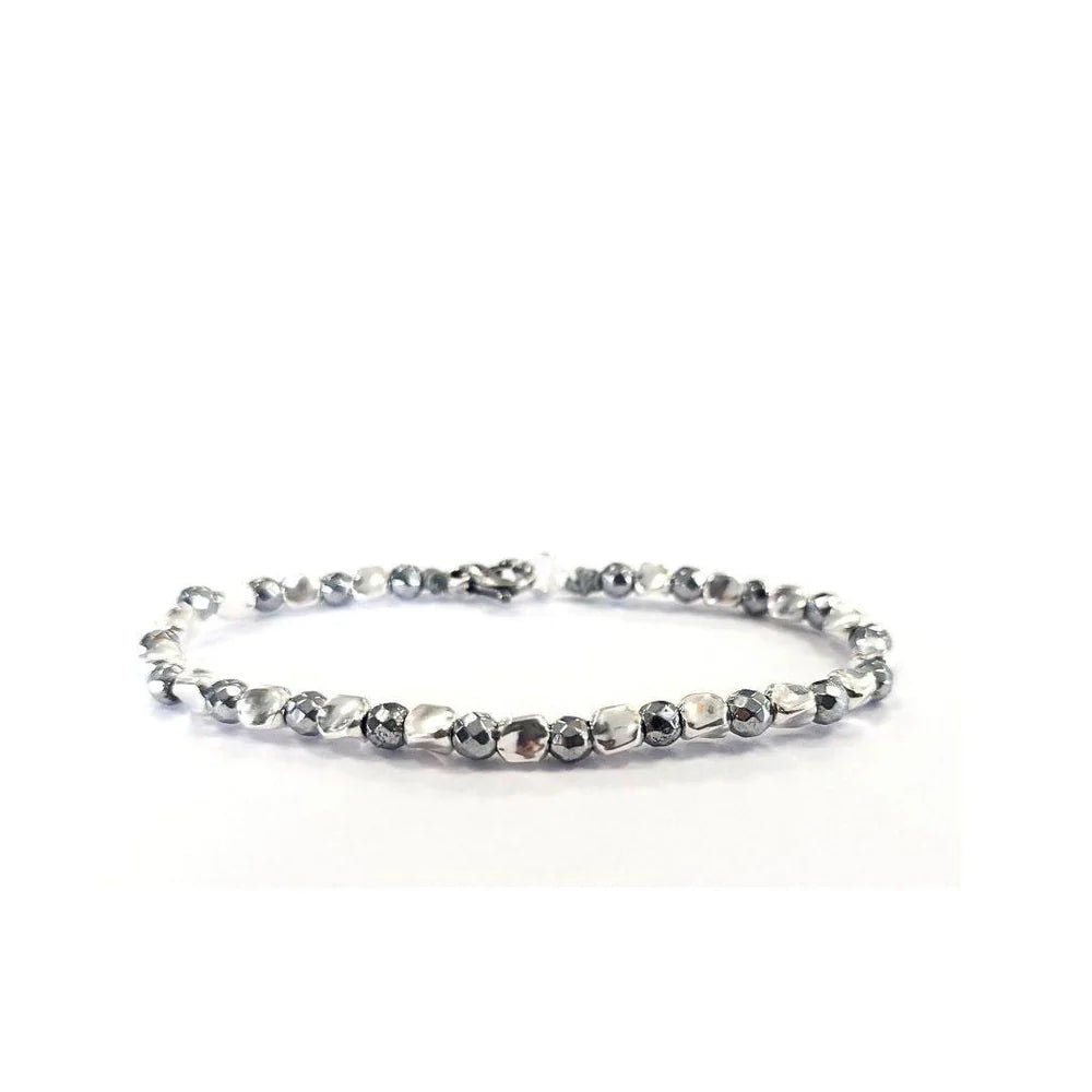Bracciale Spadarella in argento con pietre ovali - SPBR679