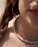 Collana Spadarella, da uomo, in argento e pietre color onice nero lucido - SPGR495