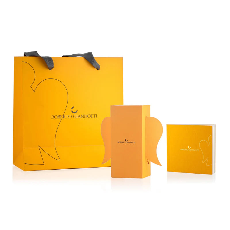 Collana con pendente angelo in oro e pietre colorate - PZ671