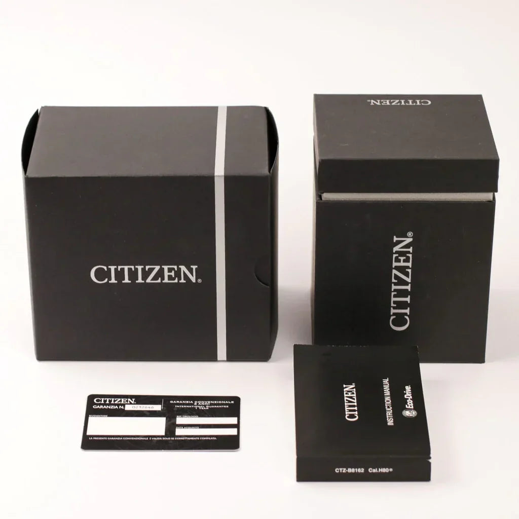Orolgio Citizen Outdoor Crono, cronografo Eco-Drive quadrante nero, 43mm - AT2520-89E