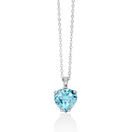 Collana Miluna con Gemma del Cielo a cuore e diamanti in oro bianco - CLD4109