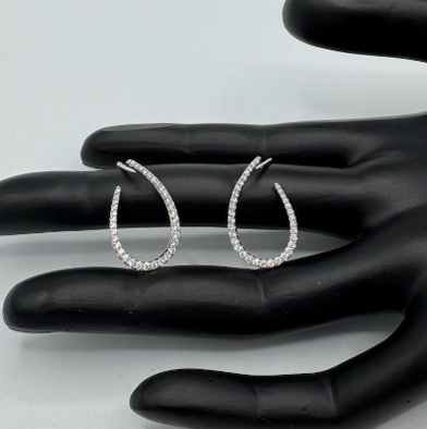 Orecchini fantasia Giorgio Visconti in oro bianco 18kt e diamanti, 0.36ct - BBX39898