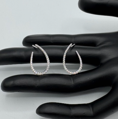 Orecchini fantasia Giorgio Visconti in oro bianco 18kt e diamanti, 0.36ct - BBX39898
