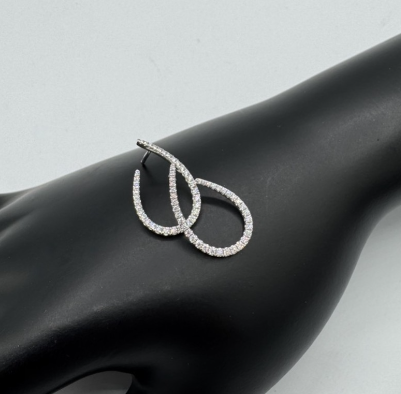 Orecchini fantasia Giorgio Visconti in oro bianco 18kt e diamanti, 0.36ct - BBX39898