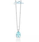 Collier Miluna con acquamarina taglio goccia e diamante - CLD5368