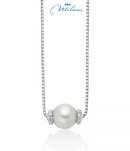 Collana Miluna collezione Eva, con perla Oriente passante in argento - PCL6888